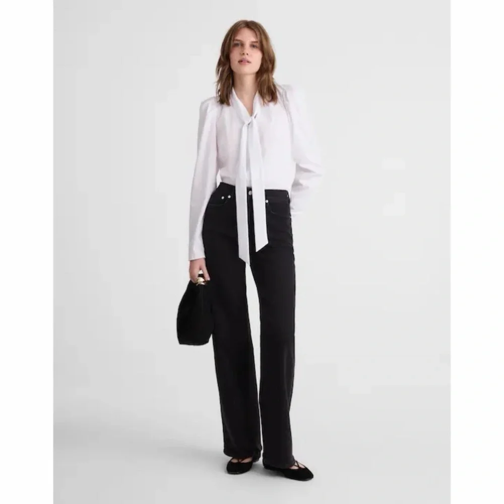 NWT! Madewell - V-Neck Button-Front Top - White - Size Large